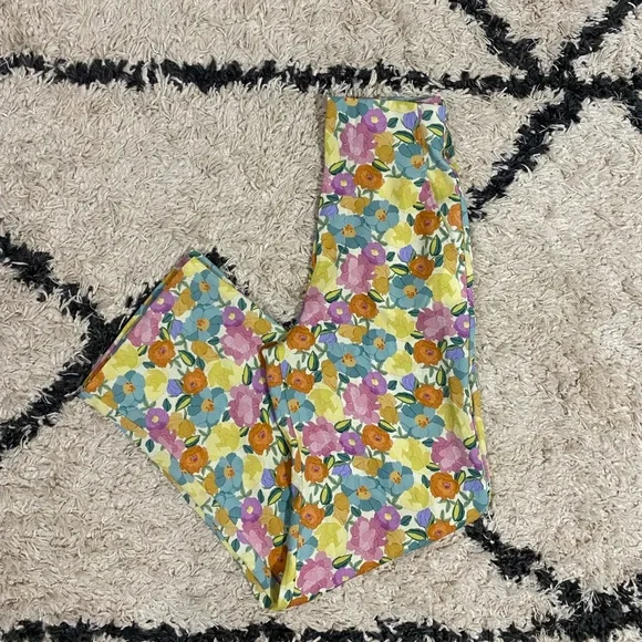 Zara Spring Color Floral Satin Wide Leg Pants - Picture 11 of 11